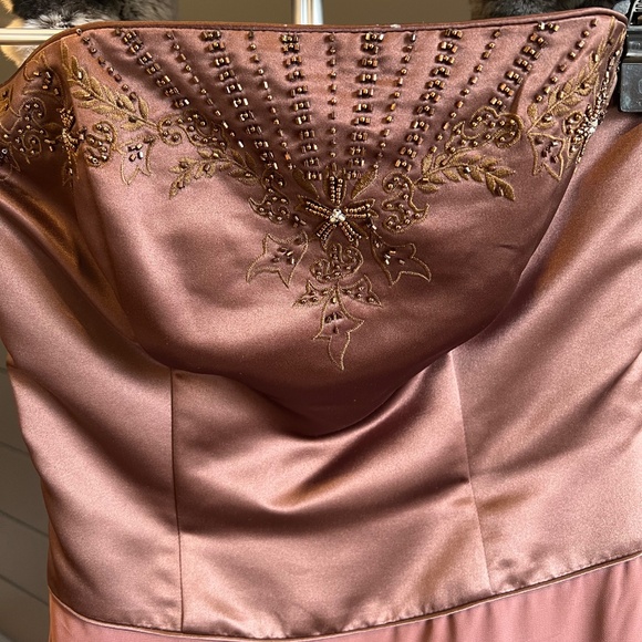 Bella Formals - Chocolate Brown Formal Dress - Size 6 - Picture 2 of 10